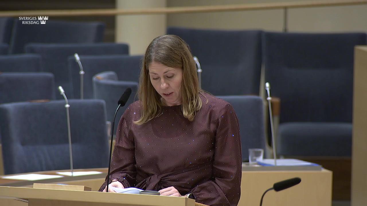 Stillbild från Interpellationsdebatt, Nationell strategi för ungas mötesplatser och fritidsgårdar