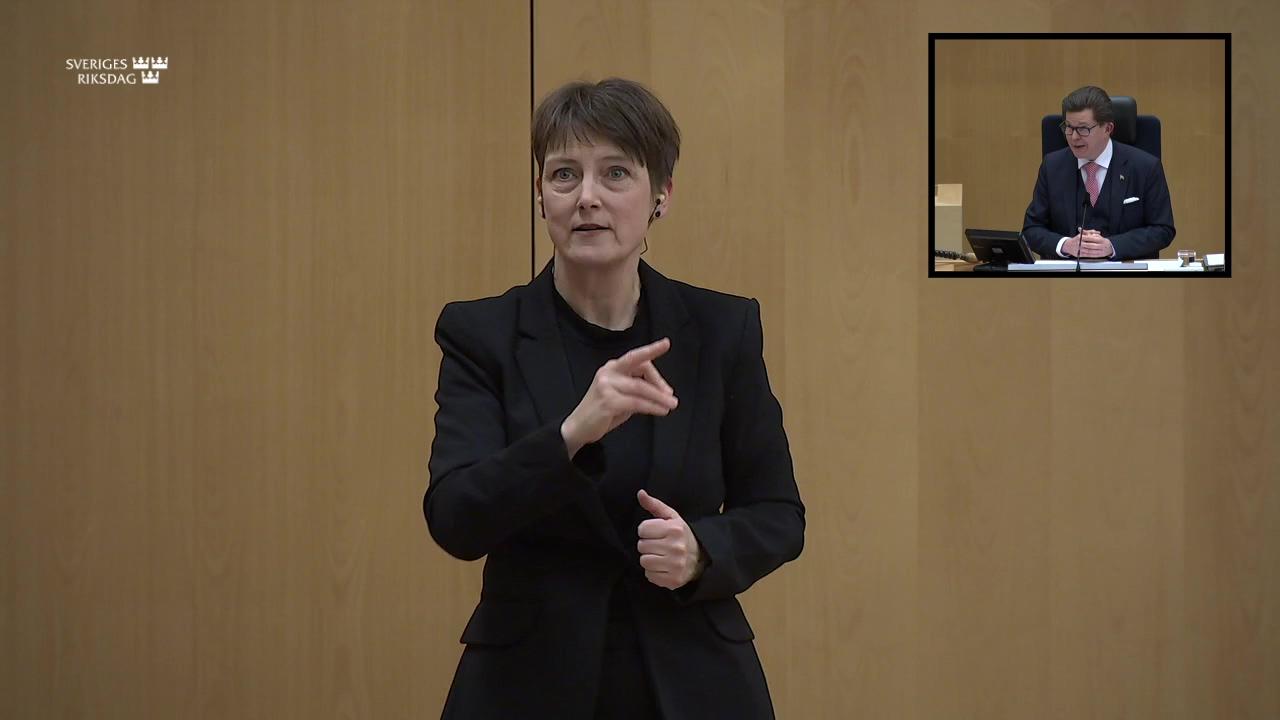 Stillbild från Partiledardebatt, Partiledardebatt – teckenspråkstolkad