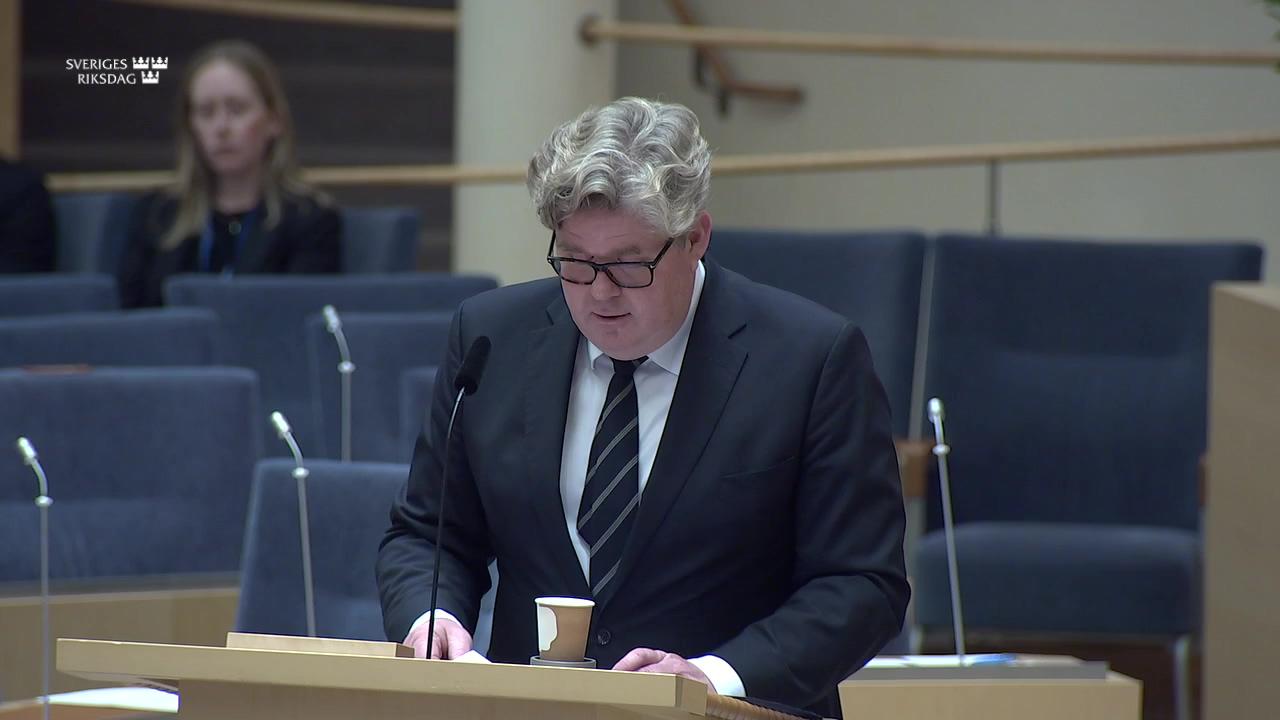 Stillbild från Interpellationsdebatt, Valbarhet i val till kommun och region