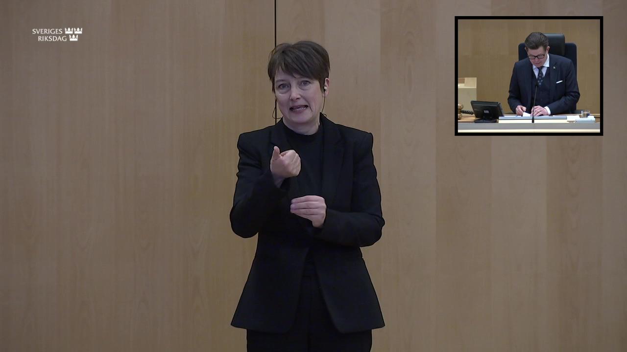 Stillbild från Utrikespolitisk debatt, Utrikespolitisk debatt – teckenspråkstolkad