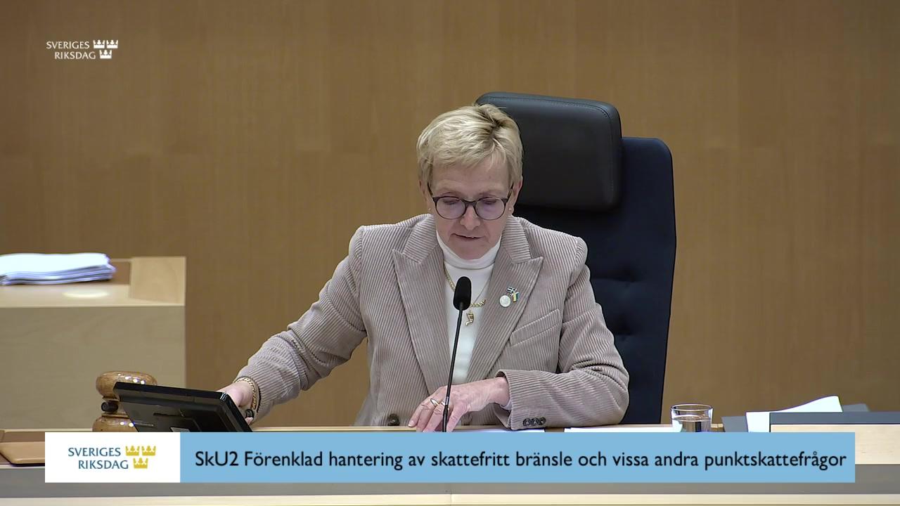 Stillbild från Beslut, Beslut: Förenklad hantering av skattefritt bränsle och vissa andra punktskattefrågor