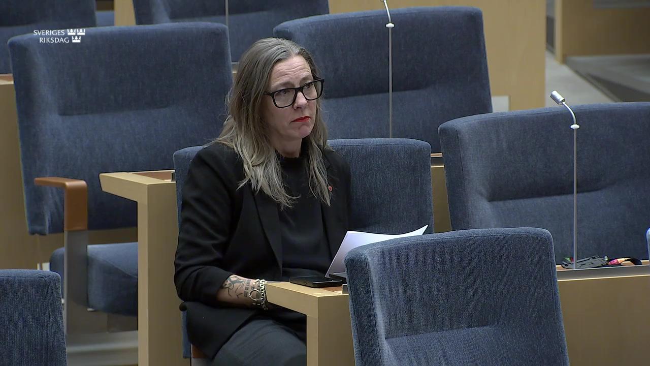 Stillbild från Interpellationsdebatt, Övervakning och kartläggning i arbetslivet