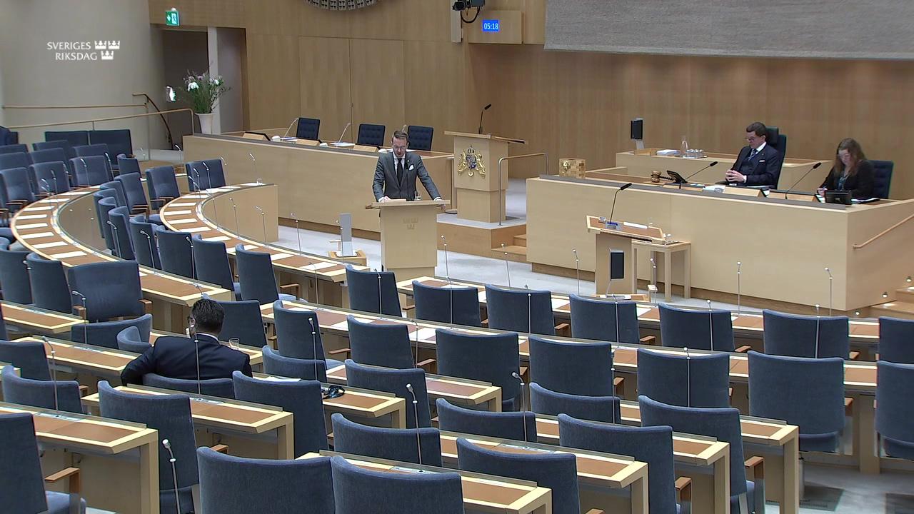 Stillbild från Interpellationsdebatt, Effekter för kommunerna av bygglovsförenklingar
