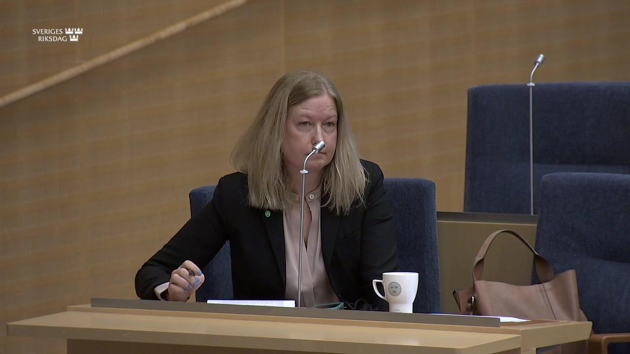 Stillbild från Interpellationsdebatt, Åtgärder för att nå klimatmålen