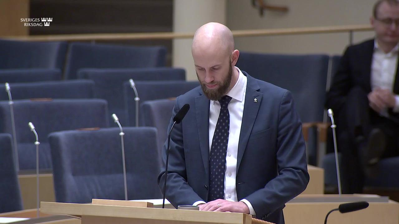 Stillbild från Interpellationsdebatt, Räddningstjänstens framtida kompetens- och rekryteringsbehov