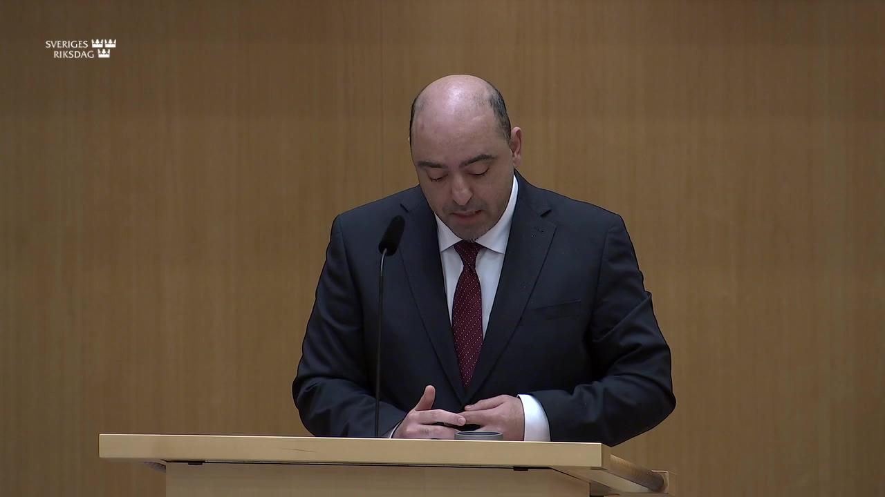 Stillbild från Debatt om förslag, Riksrevisionens rapport om Migrationsverkets hantering av medborgarskapsärenden