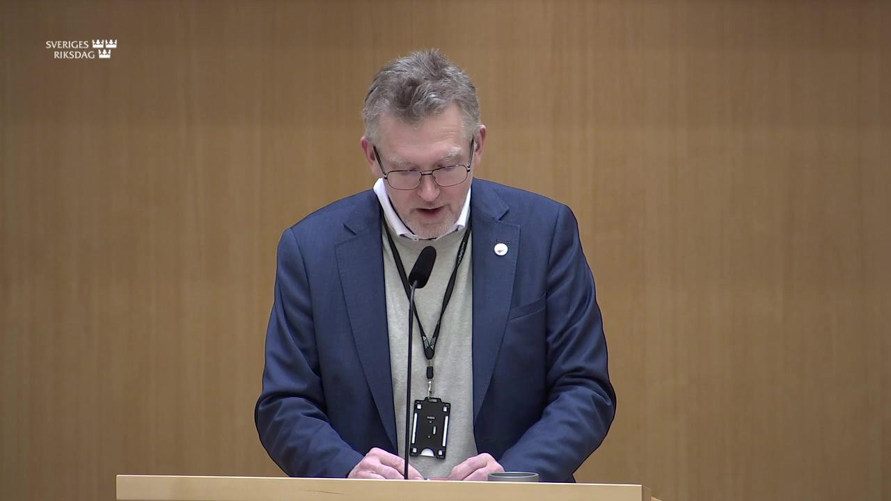 Stillbild från Debatt om förslag, Riksrevisionens rapport om LKAB:s omställning