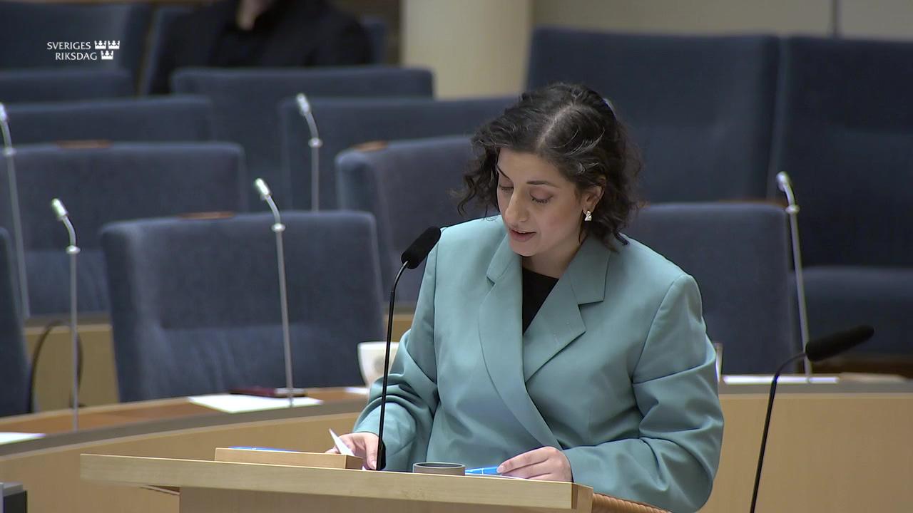 Stillbild från Interpellationsdebatt, En trygg miljö i förskolan