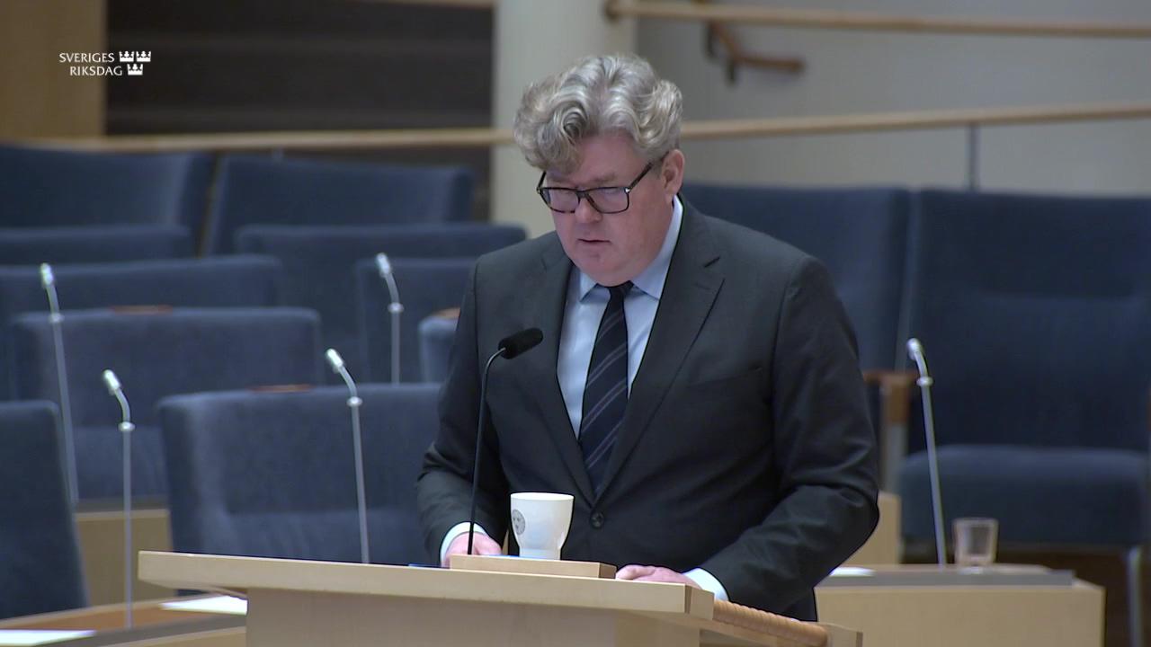 Stillbild från Interpellationsdebatt, Sexualbrottslingar i frivården