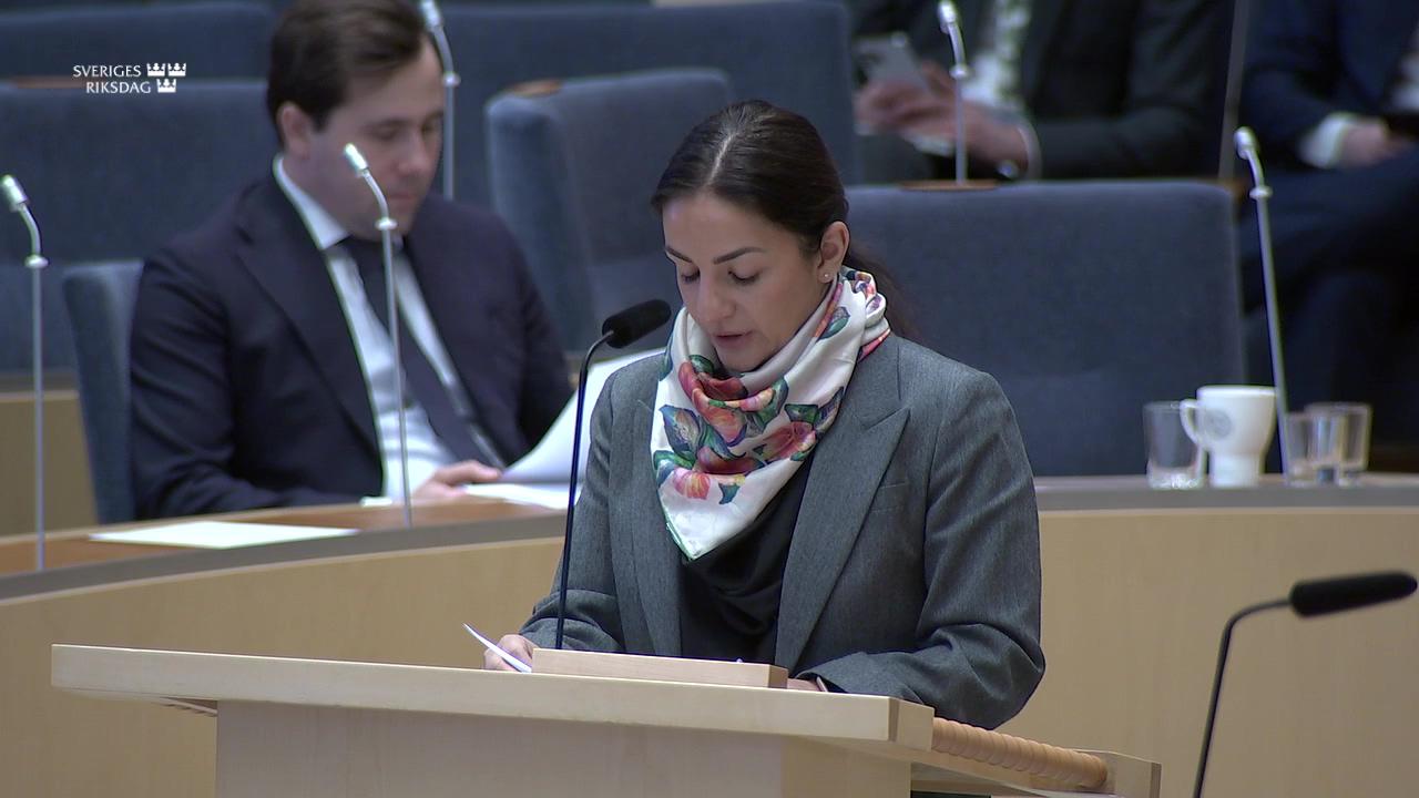 Stillbild från Interpellationsdebatt, Straffrättsliga åtgärder mot illegal ip-tv