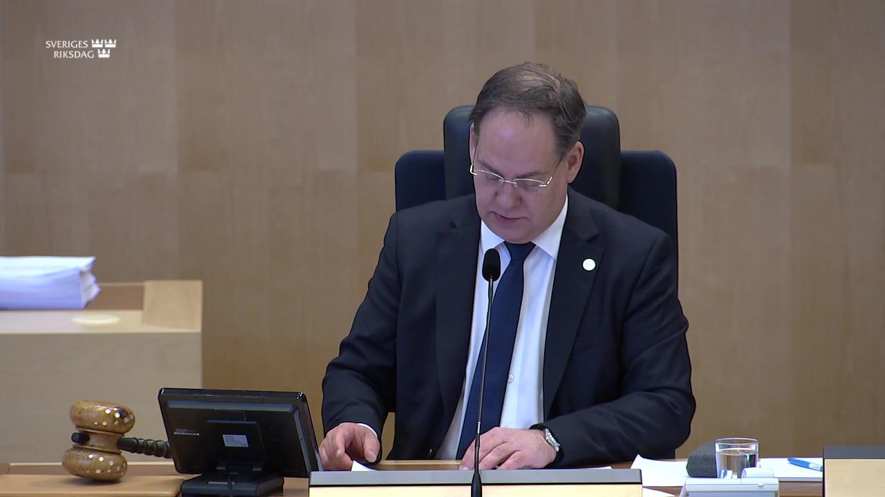 Stillbild från Information från regeringen, Återrapportering från informellt möte mellan EU:s stats- och regeringschefer