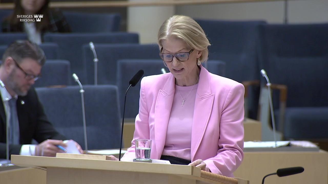 Stillbild från Interpellationsdebatt, Åtgärder mot svartarbete