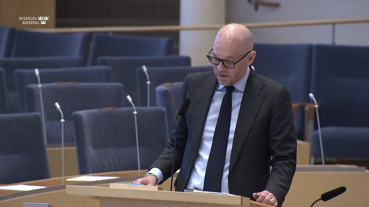 Stillbild från Interpellationsdebatt, Oanvända klimatstöd
