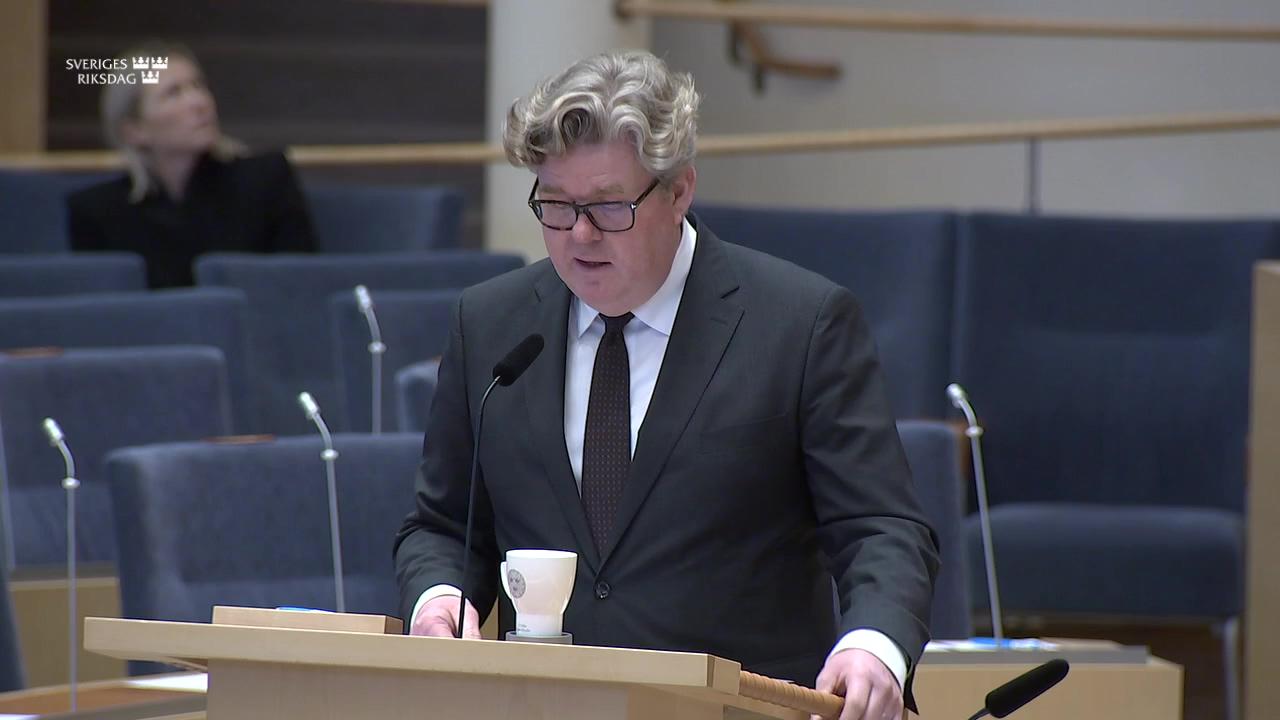 Stillbild från Interpellationsdebatt, De inre gränskontrollernas påverkan på den nordiska integrationen