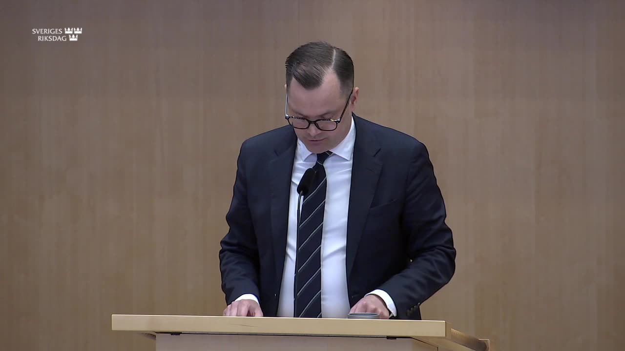 Stillbild från Debatt om förslag, Terrorism