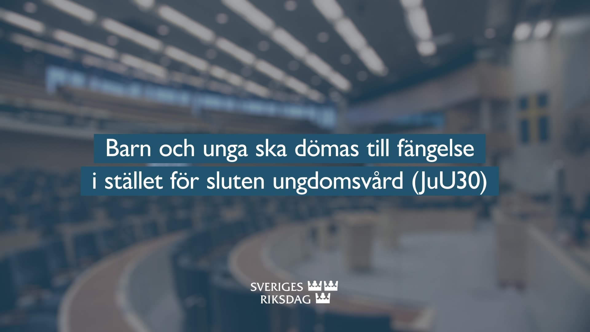 Stillbild från Beslut, Teckenspråkstolkat beslut: Barn och unga ska dömas till fängelse i stället för sluten ungdomsvård