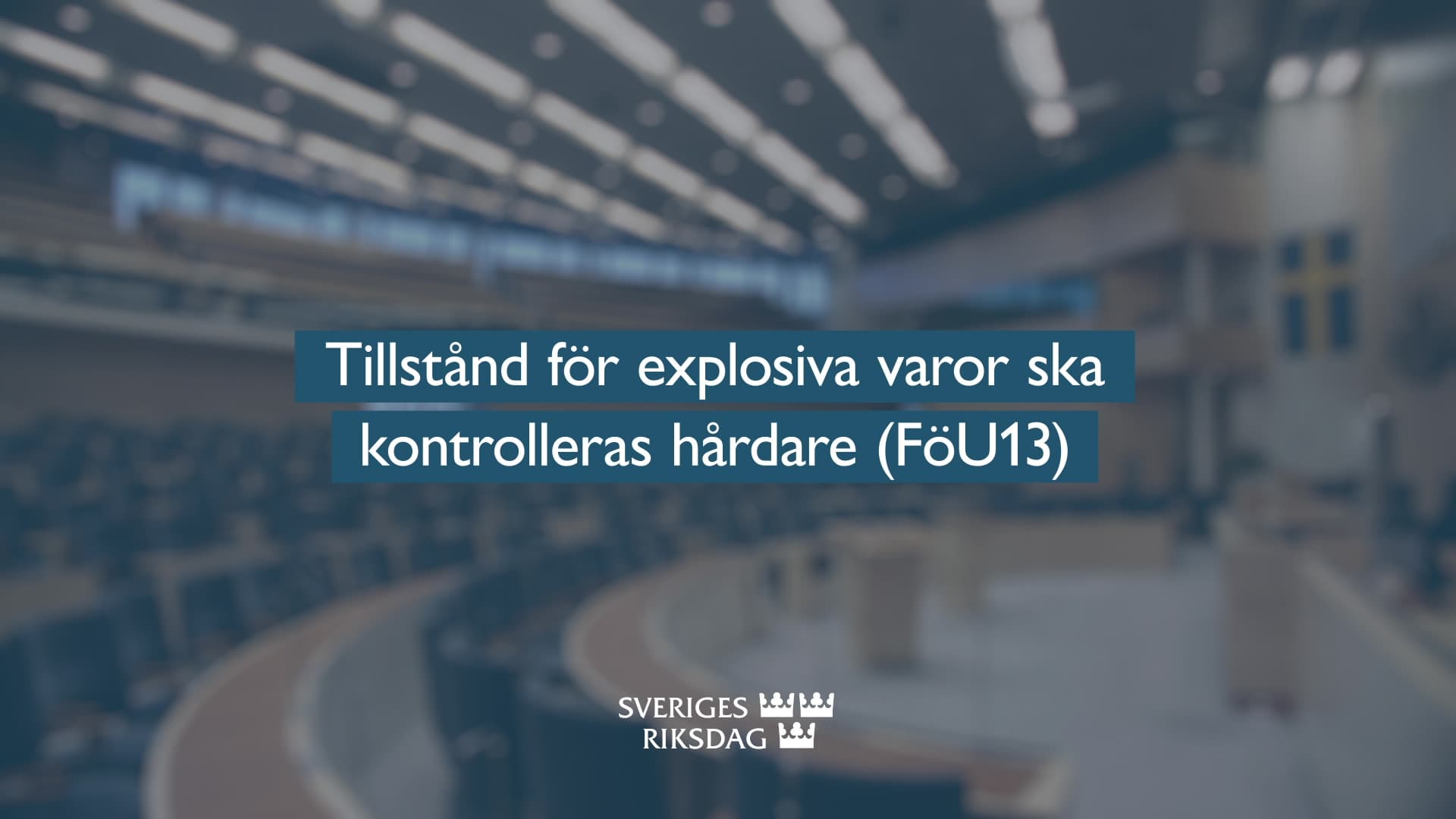 Stillbild från Beslut, Teckenspråkstolkat beslut: Tillstånd för explosiva varor ska kontrolleras hårdare