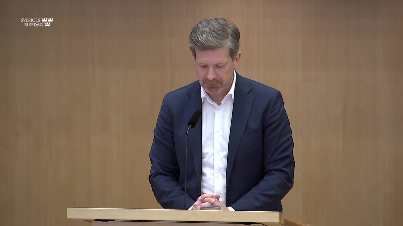 Stillbild från Debatt om förslag, Stärkt säkerhet vid allmänna sammankomster och offentliga tillställningar