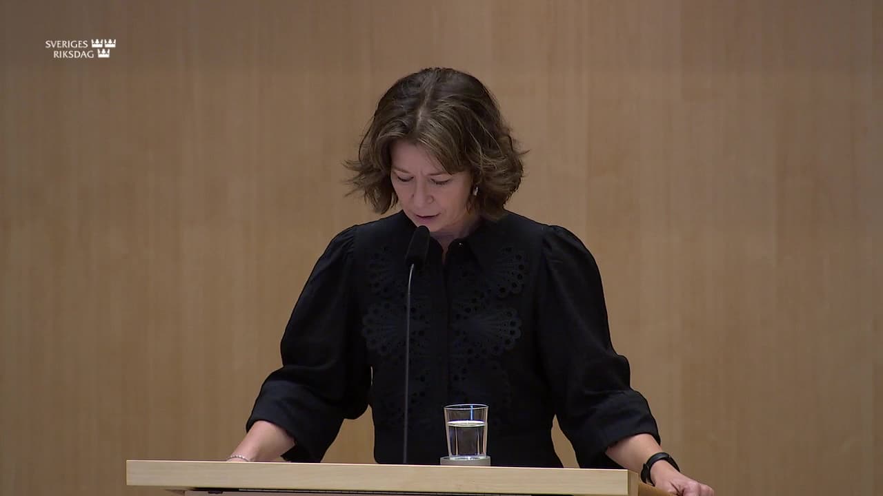 Stillbild från Debatt om förslag, Förbättrade förutsättningar för kommuner att motverka felaktiga utbetalningar från välfärdssystemen