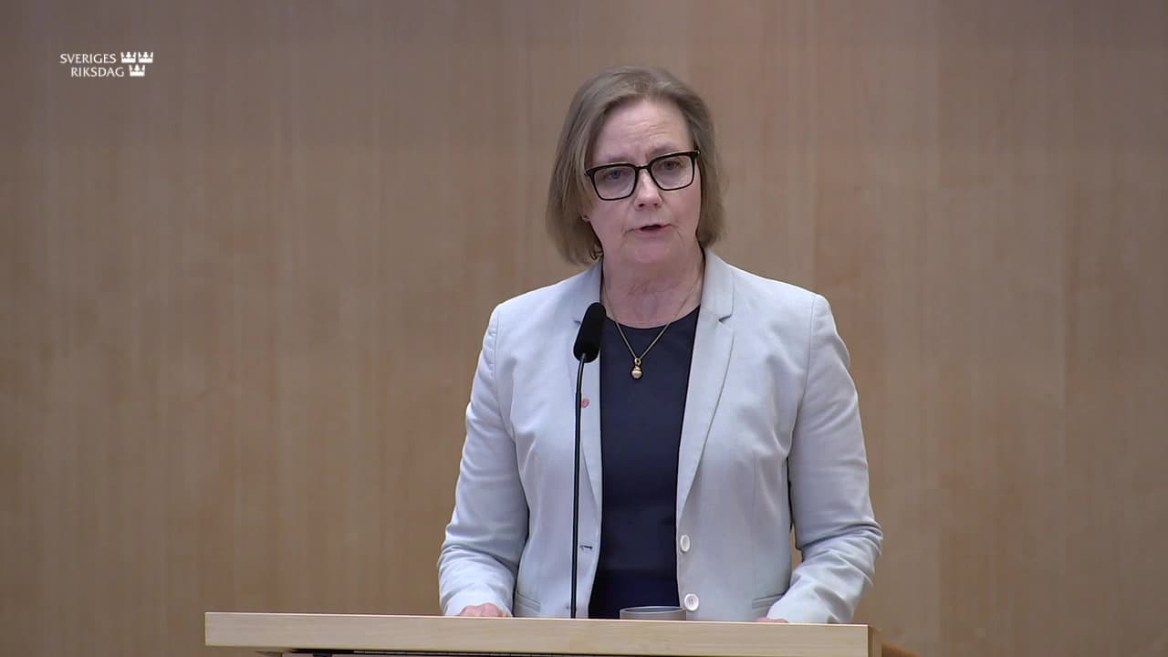 Stillbild från Debatt om förslag, En nationell utredningsfunktion för att förebygga suicid