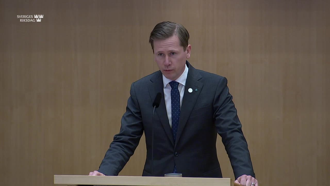 Stillbild från Debatt om förslag, Lag om hyrköp av bostad