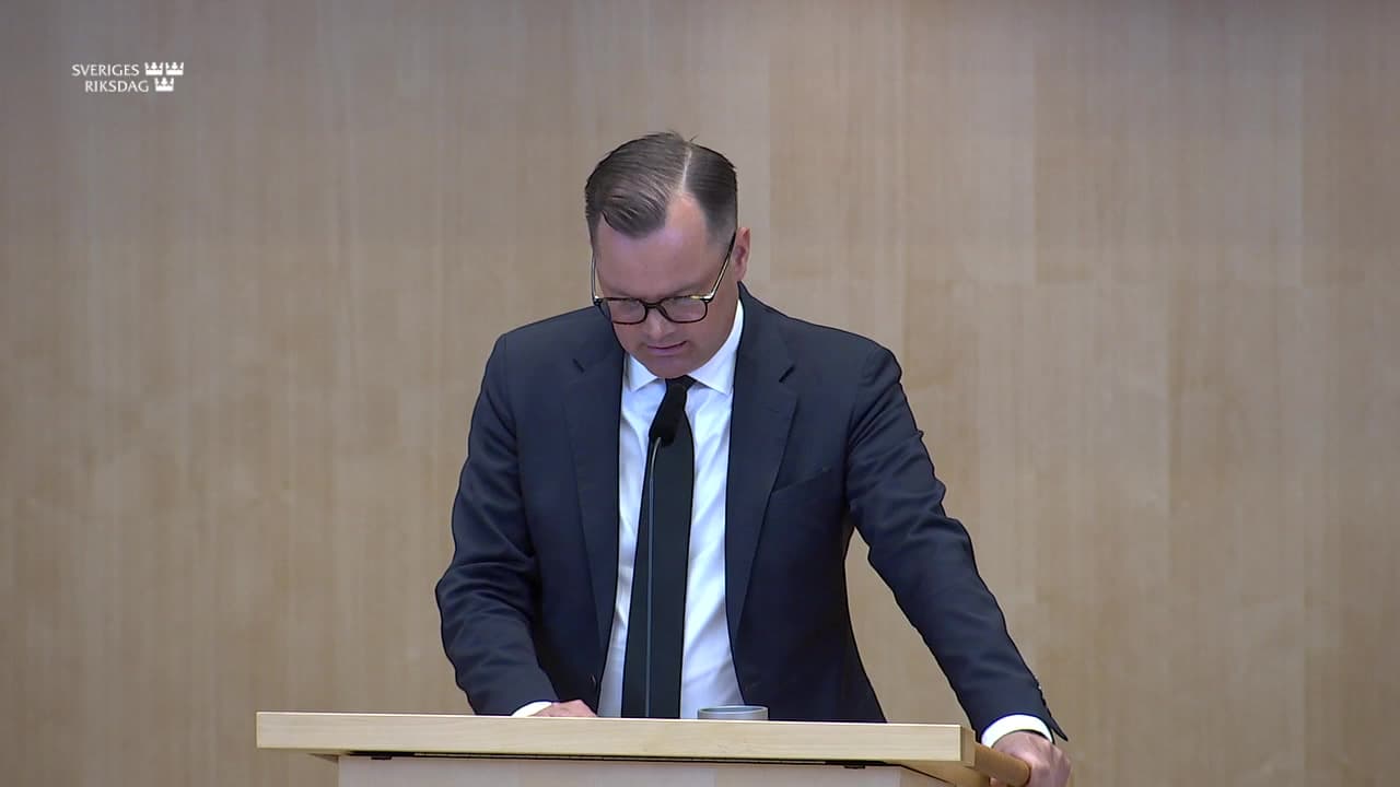 Stillbild från Debatt om förslag, Polisens användning av AI för ansiktsigenkänning i realtid