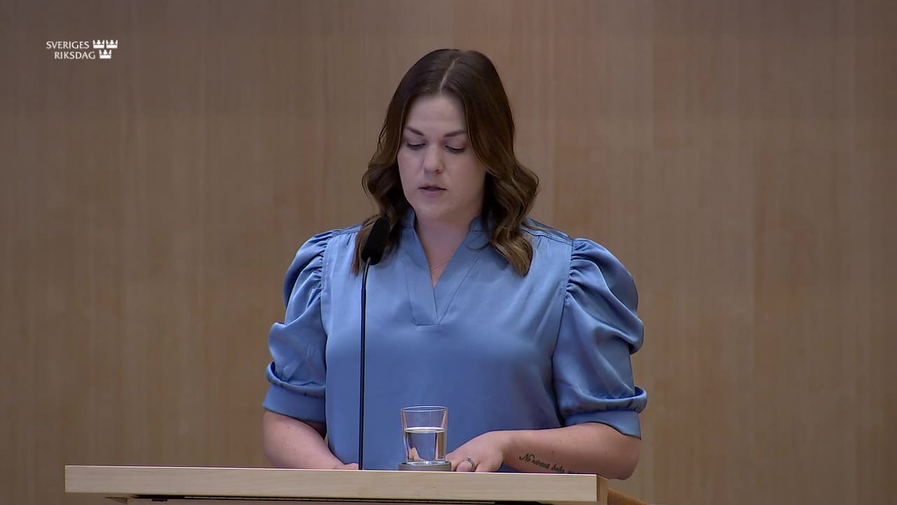 Stillbild från Debatt om förslag, Beredskapslager i livsmedelskedjan