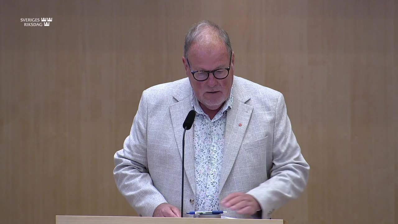 Stillbild från Debatt om förslag, Sveriges militära stöd till Ukraina