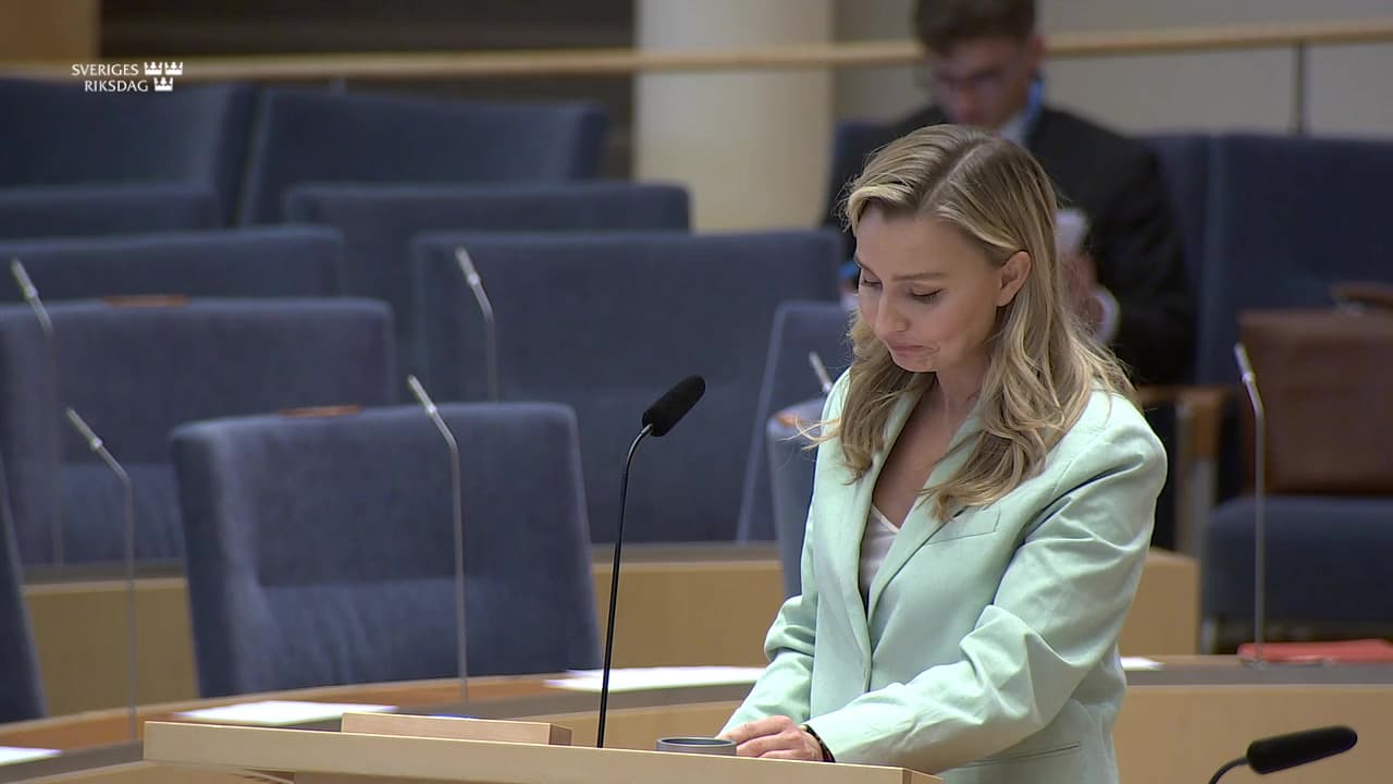 Stillbild från Interpellationsdebatt, Statsbidrag till kooperativ utveckling