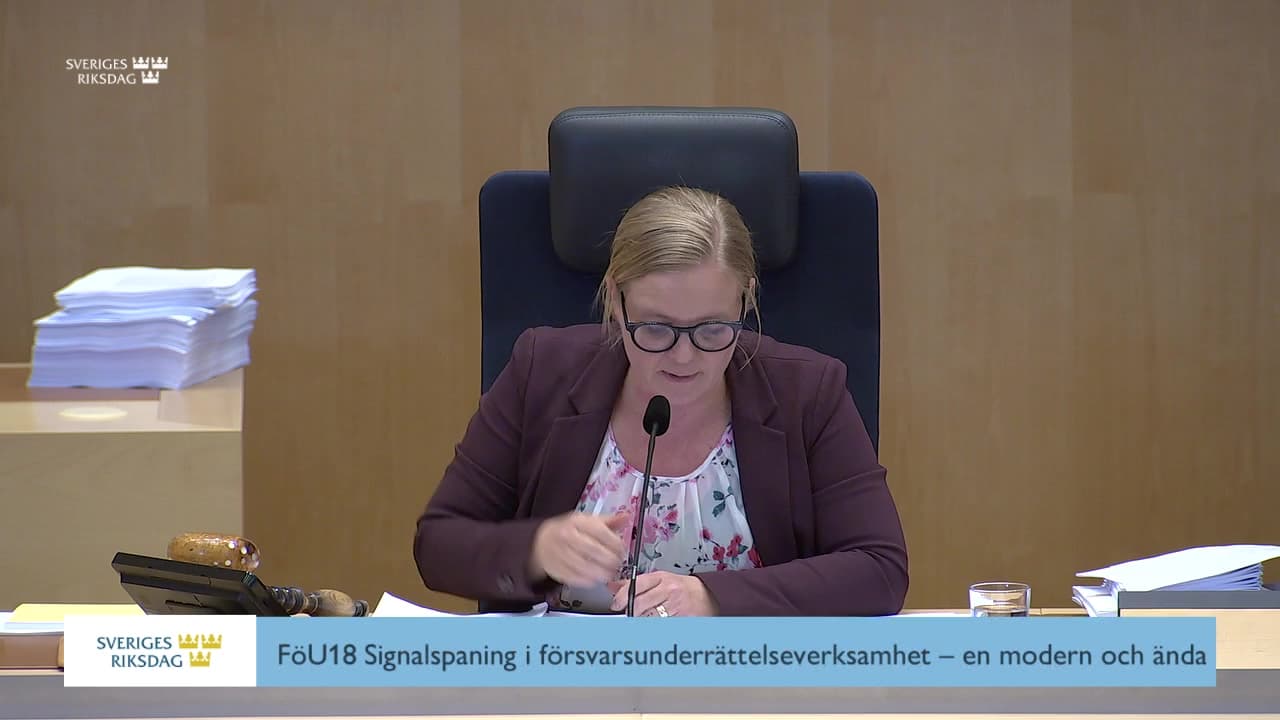 Stillbild från Beslut, Beslut: Signalspaning i försvarsunderrättelseverksamhet – en modern och ändamålsenlig lagstiftning