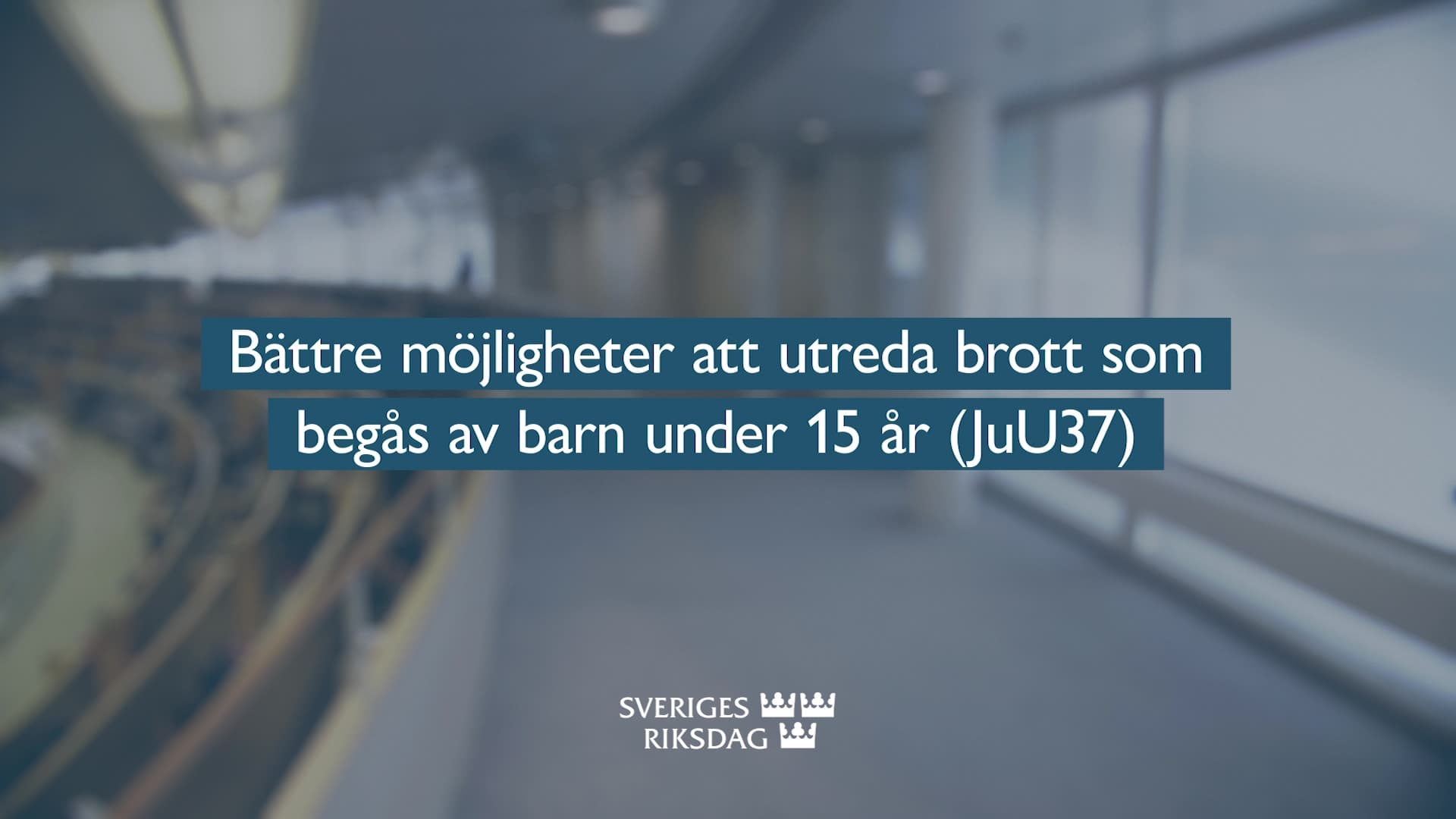 Stillbild från Beslut, Teckenspråkstolkat beslut: Bättre möjligheter att utreda brott som begås av barn under 15 år