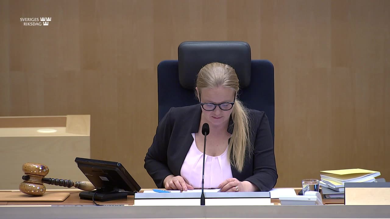 Still from Debatt om förslag, Stiftelsen Riksbankens Jubileumsfonds verksamhet och årsredovisning 2025