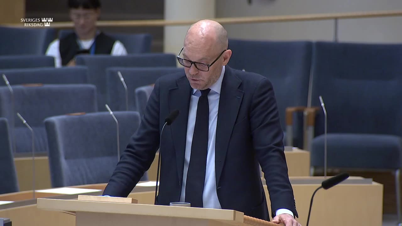 Stillbild från Interpellationsdebatt, Ökad takt i klimatarbetet