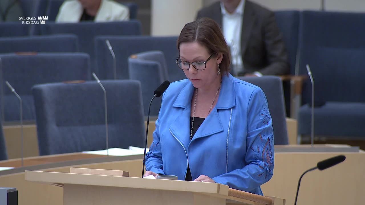 Stillbild från Interpellationsdebatt, USA:s krig mot Iran