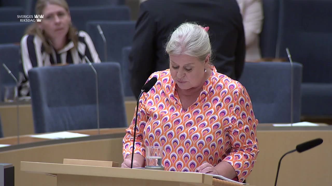 Stillbild från Interpellationsdebatt, Funktionshinderspolitiken