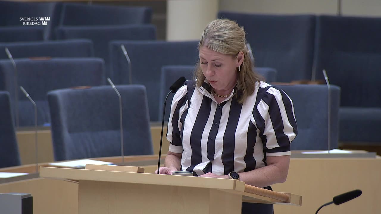 Stillbild från Interpellationsdebatt, Rätt prioriteringar för minskade väntetider i vården