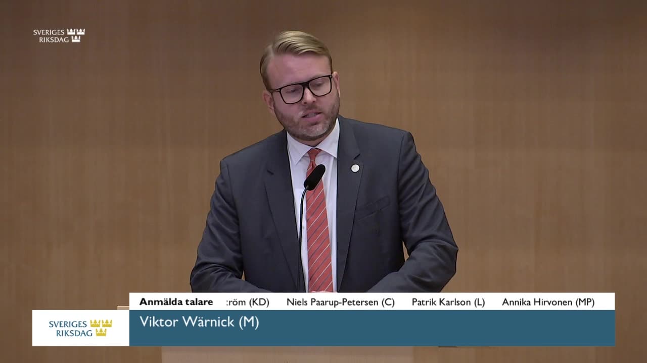 Stillbild från Debatt om förslag, Skärpta villkor för anhöriginvandring
