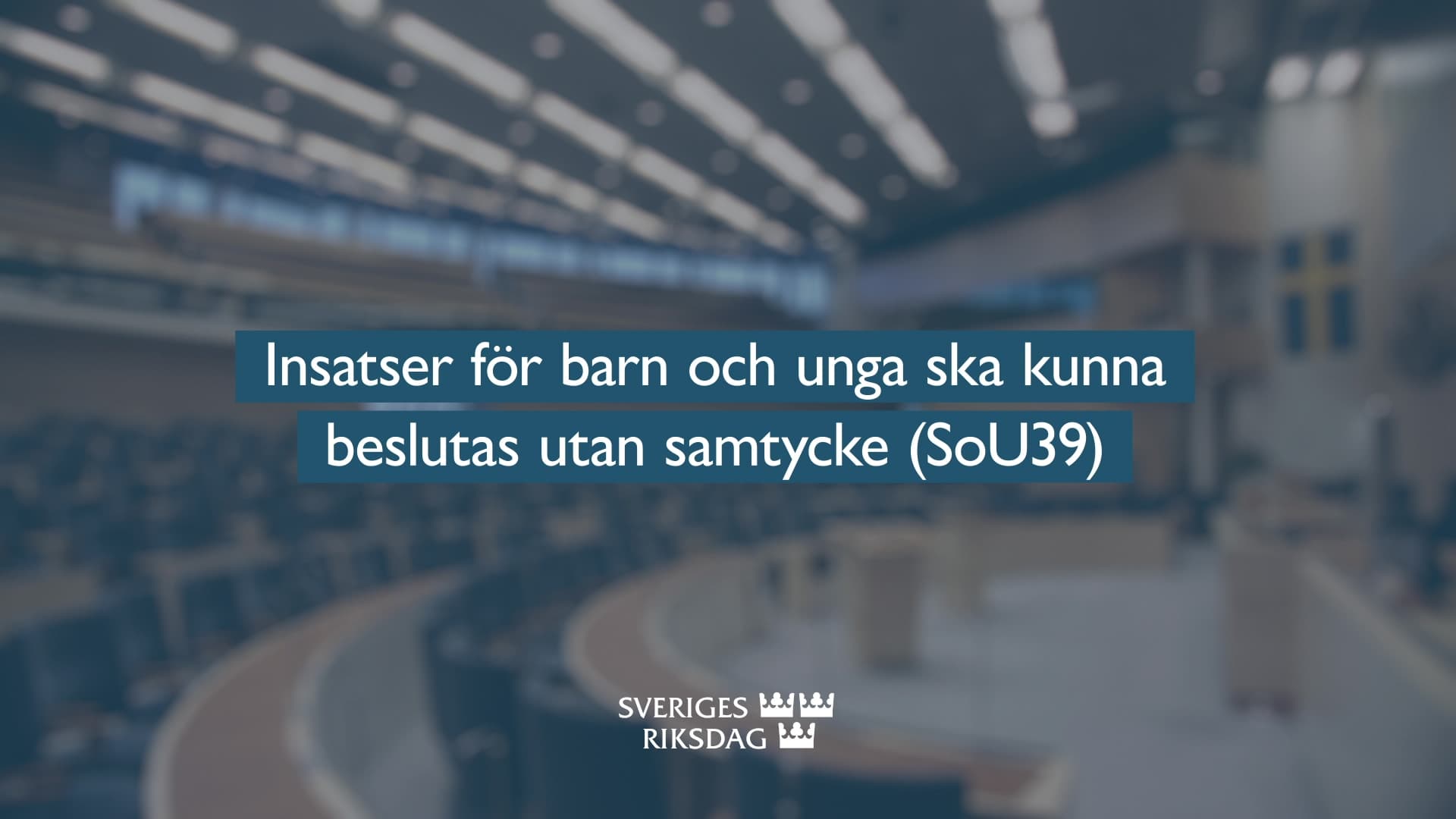 Stillbild från Beslut, Teckenspråkstolkat beslut: Insatser för barn och unga ska kunna beslutas utan samtycke